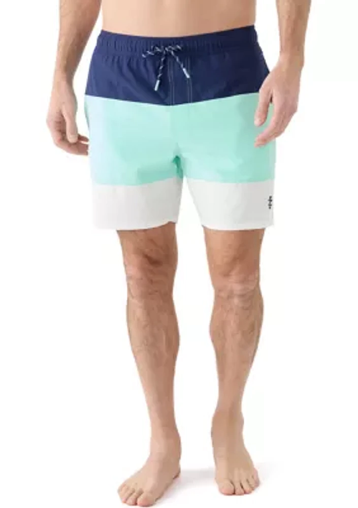 Color Block Swim Trunks