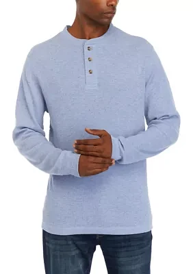 Long Sleeve Thermal Henley Shirt