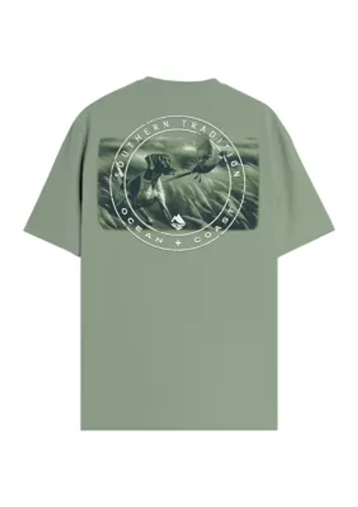 Short Sleeve Dog Flush Graphic T-Shirt