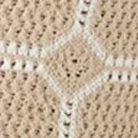 Men's Open Stitch Button Front Sweater Knit Cardigan