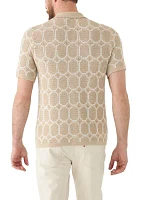 Men's Open Stitch Button Front Sweater Knit Cardigan