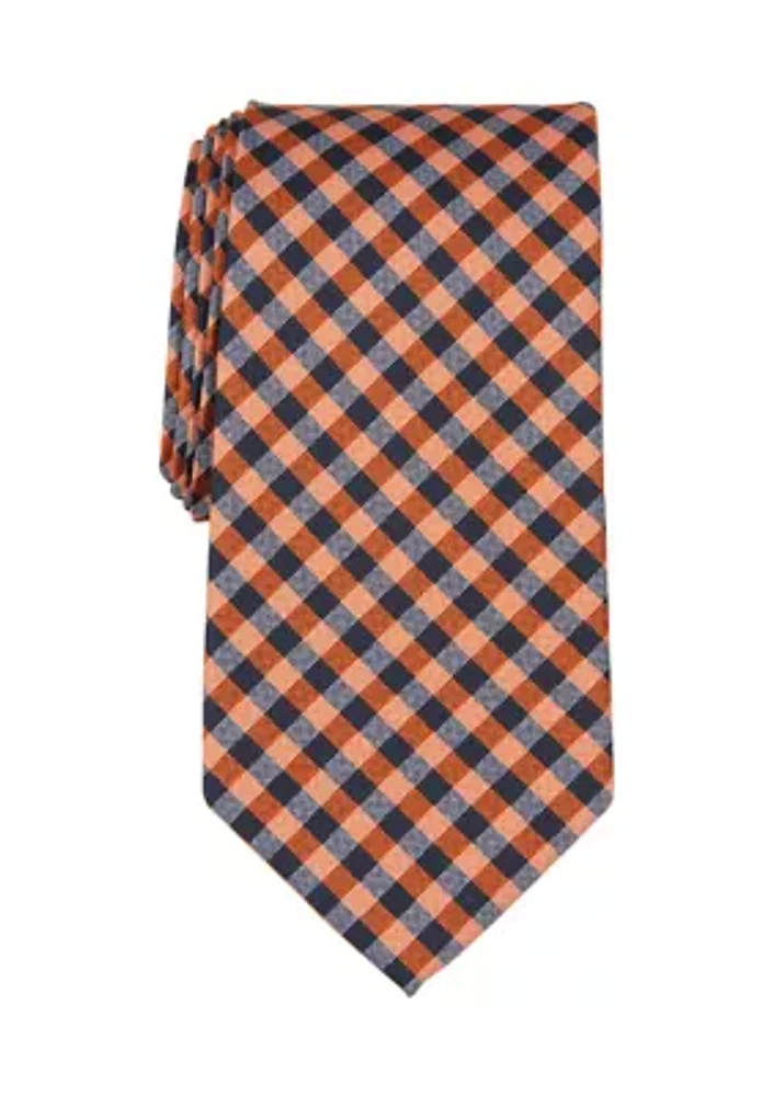 Grid Print Tie