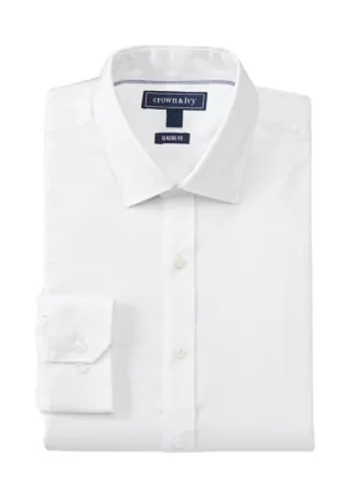 Spread Collar Twill Dress Shirt