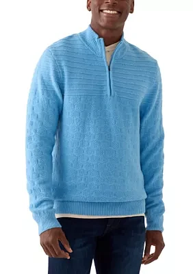 Men's Textured 1/4 Zip Sweater