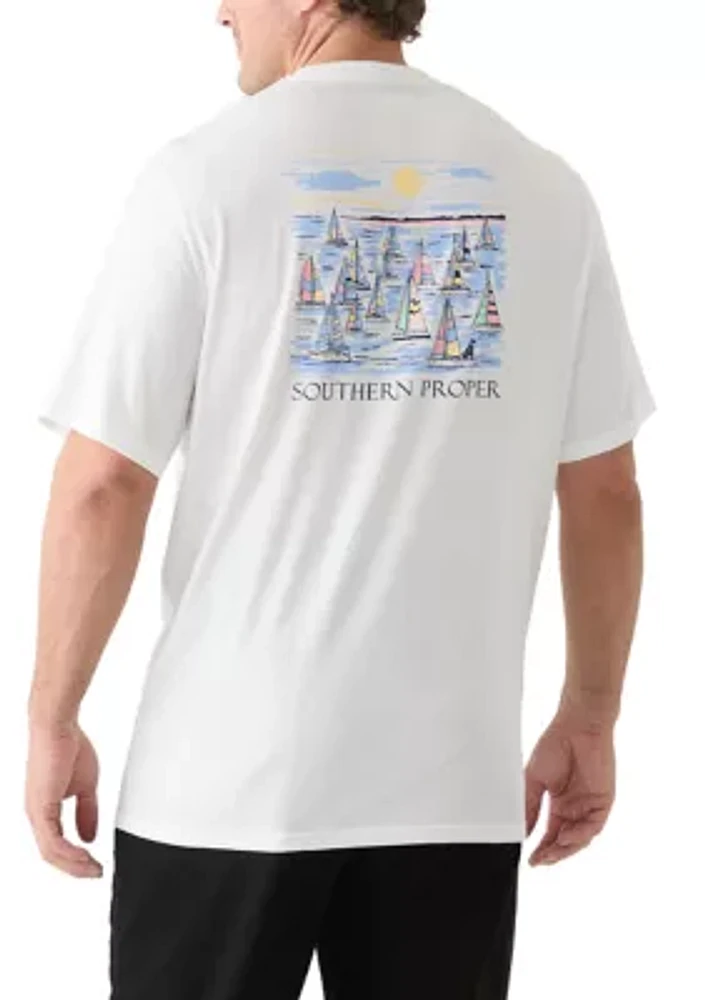 Big & Tall Short Sleeve Regatta Graphic T-Shirt