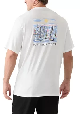 Big & Tall Short Sleeve Regatta Graphic T-Shirt