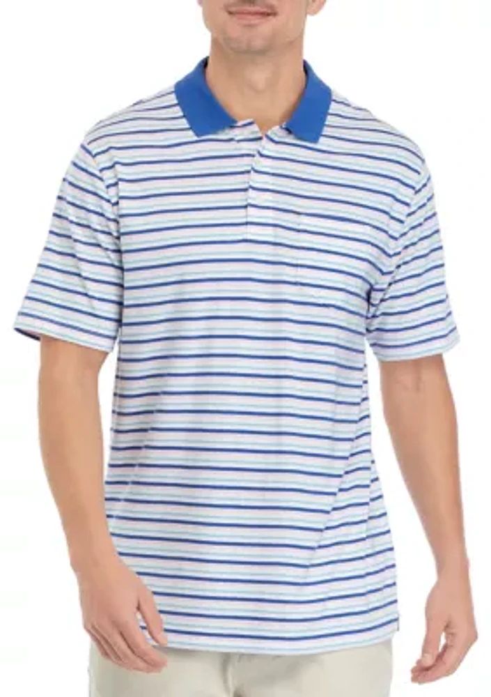 Striped Cotton Polo Shirt