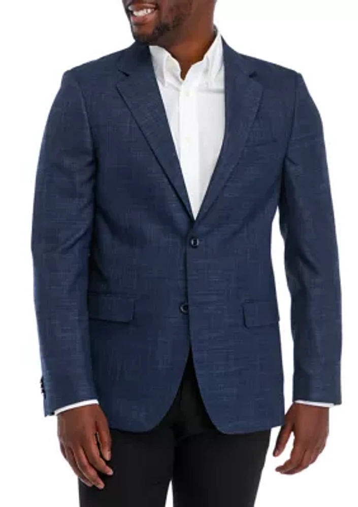 Solid Textured Sport Coat