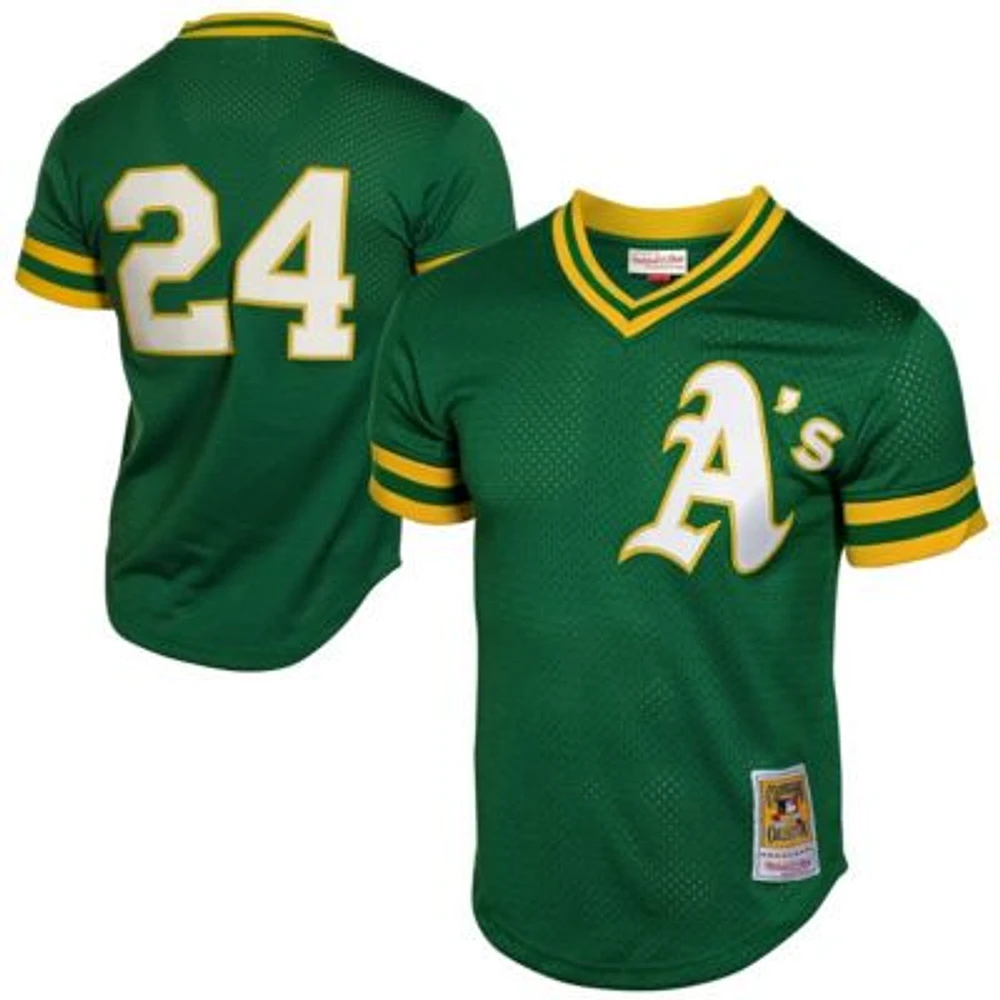 Oakland Athletics MLB Rickey Henderson 1991 Cooperstown Mesh Batting Practice Jersey