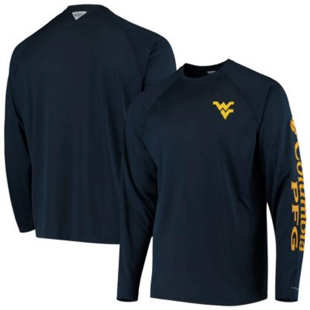 NCAA West Virginia Mountaineers Terminal Tackle Omni-Shade Raglan Long Sleeve T-Shirt