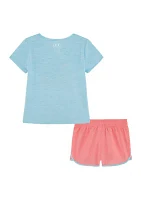 Toddler Girls Girl with Goals Graphic T-Shirt and Shorts Set
