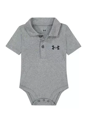 Baby Boys Solid Polo Bodysuit