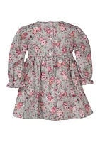 Toddler Girls Printed Smocked Dress