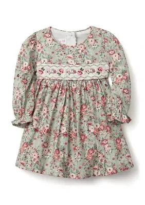 Baby Girls Printed Smocked Dress