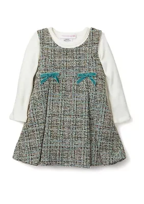 Baby Girls Bouclé Jumper Dress Set