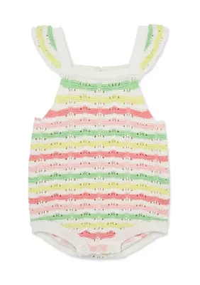 Baby Girls Fun Striped Bubble Bodysuit