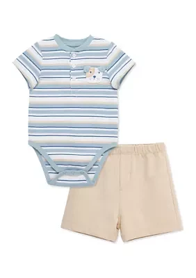 Baby Boys Puppy Shorts Set