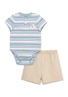 Baby Boys Puppy Shorts Set