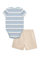 Baby Boys Puppy Shorts Set