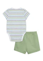 Baby Boys Elephant Shorts Set
