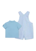 Baby Boys Sailboat Shortall Set