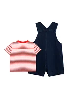 Baby Boys Sailboat Shortall Set