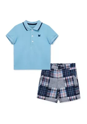 Baby Boys Crab Polo Shorts Set