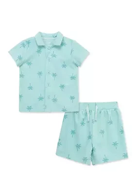 Baby Boys Palm Tree Terry Set