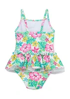 Baby Girls Tropical Printed Swimsuit