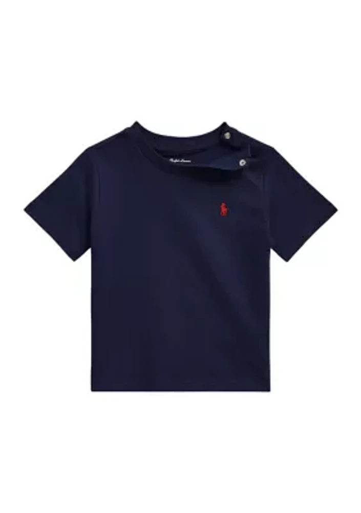 Baby Boys Cotton Jersey Crew Neck T-Shirt