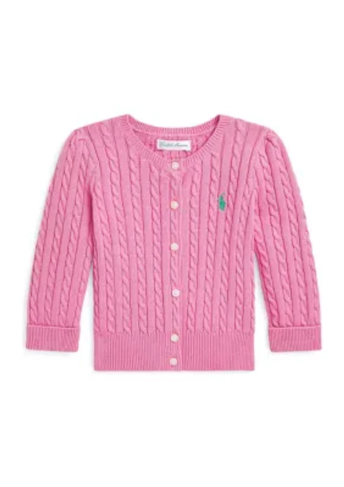 Baby Girls Mini Cable Cotton Cardigan