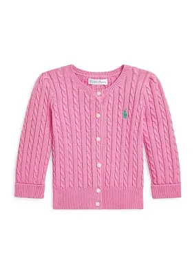Baby Girls Mini Cable Cotton Cardigan