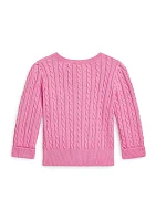 Baby Girls Mini Cable Cotton Cardigan