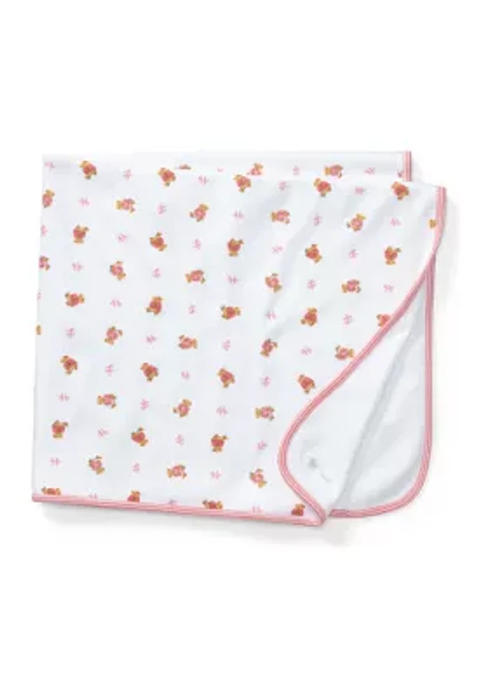 Baby Girls Polo Bear Cotton Blanket