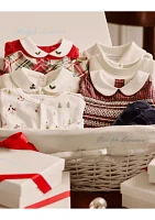 Baby Girls Plaid Twill Dress & Bloomer