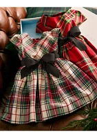 Baby Girls Plaid Twill Dress & Bloomer