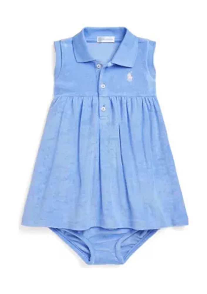 Baby Girls Terry Polo Dress & Bloomer
