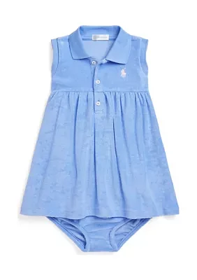 Baby Girls Terry Polo Dress & Bloomer