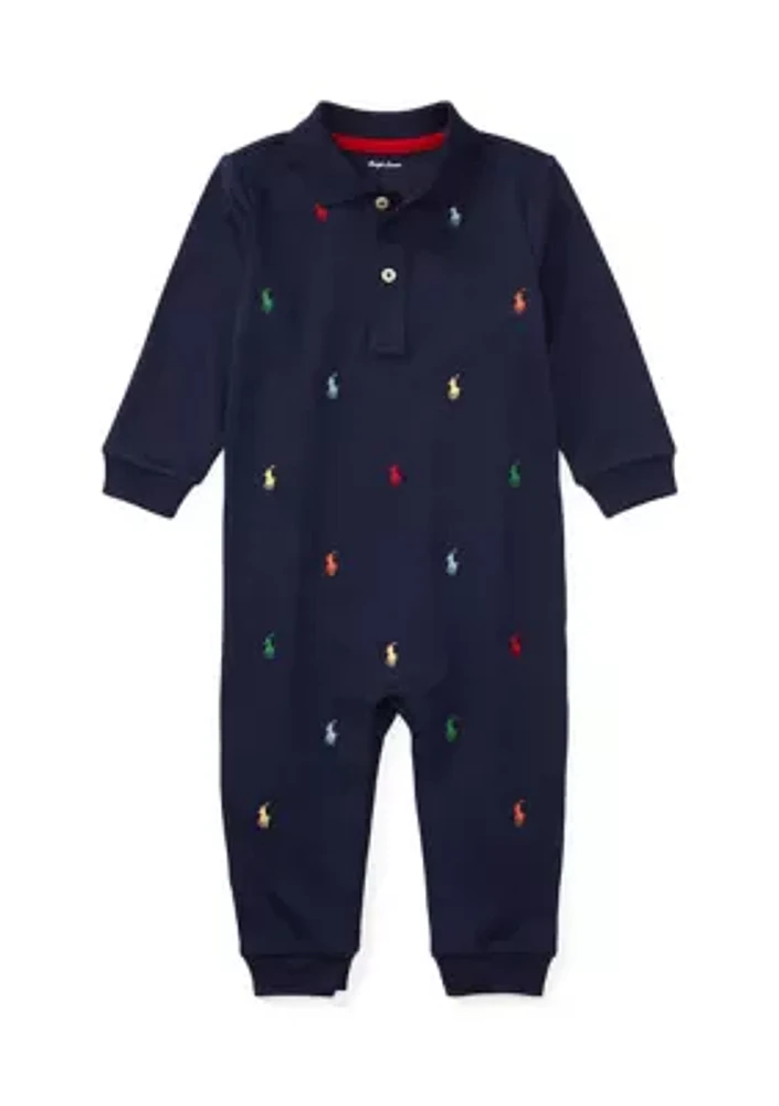 Baby Boys Long Sleeve Solid Coverall