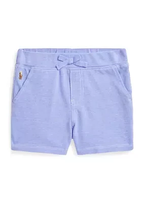 Baby Boys Knit Cotton Oxford Shorts