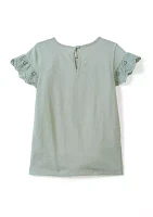Toddler Girls Short Flutter Sleeve Top