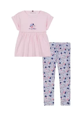 Toddler Girls 2 Piece Knit Leggings Set
