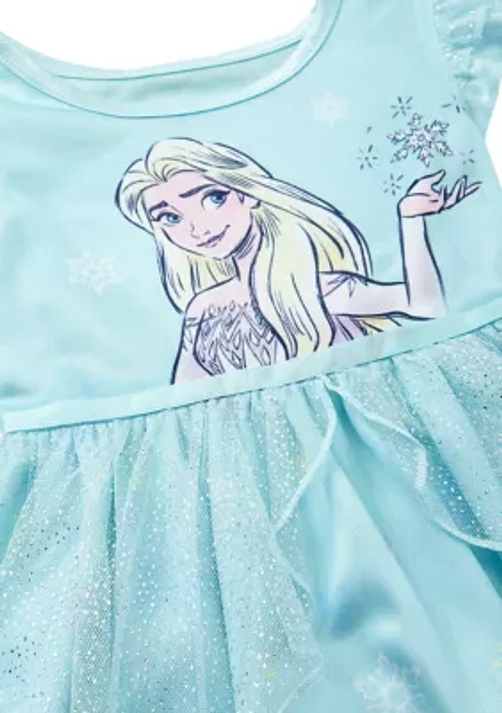 Toddler Girls Elegant Elsa Nightgown