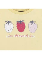 Baby Girls Fruity Graphic T-Shirt and Shorts Set
