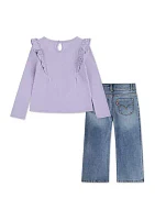 Toddler Girls T-Shirt and Jeans Set