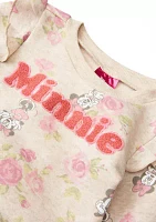 Baby Girls Minnie Mouse Graphic Sweatshirt and Printed Sweatpants Set