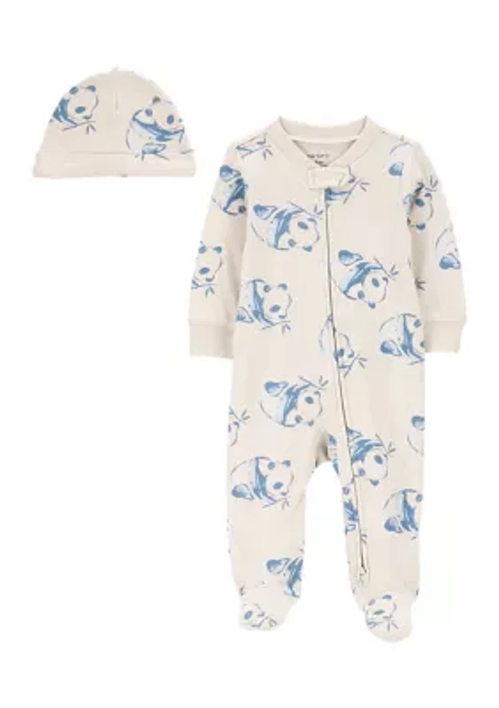 Baby Boys Sleep & Play Set with Cap