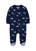 Baby Boys Dinosaur One-Piece Pajama
