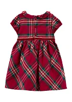 Baby Girls Plaid Printed Dress