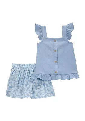 Baby Girls Tank Top and Skort Set